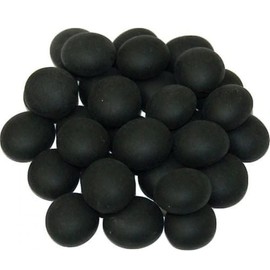 Chessex Glass Gaming Stones: Black Opal Frosted (40)