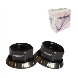 Pirhosigma Ti 2 x M10 Bike Wheel Hub Axle Nuts 7075 Aluminum Bicycle Chromed Skewer Bolt Screw Nut Road MTB Replacement