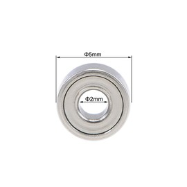 sourcing map Pack of 20 Ball Bearings Deep Groove Ball Bearings 682ZZ 2 mm Inner Diameter 5 mm Outer Diameter 2.3 mm Bore Double Shielded Chrome Steel Z2 for Skateboard 3D Printer Roller Inline Skates