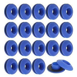 Wzhtuzi Pack of 50 Eyelets Set, Blue, Plastic Eyelets for Tarpaulins, Tarpaulin Eyelets for Tarpaulin, Plastic Eyelets Set for Fabrics, 27 x 10 x 10 mm Ring Eyelets for Textile Curtains Tents Pool