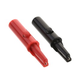 Heyiarbeit 2 clips de aislamiento tipo botón con interfaz de 4 mm para multímetro de prueba, medidor de plomo negro y rojo