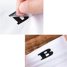 210 pcs 2 Inch Iron On Letters Heat Transfer Letters for Sport Jerseys T Shirts Team Name Clothes Slogan Printing DIY (Black)