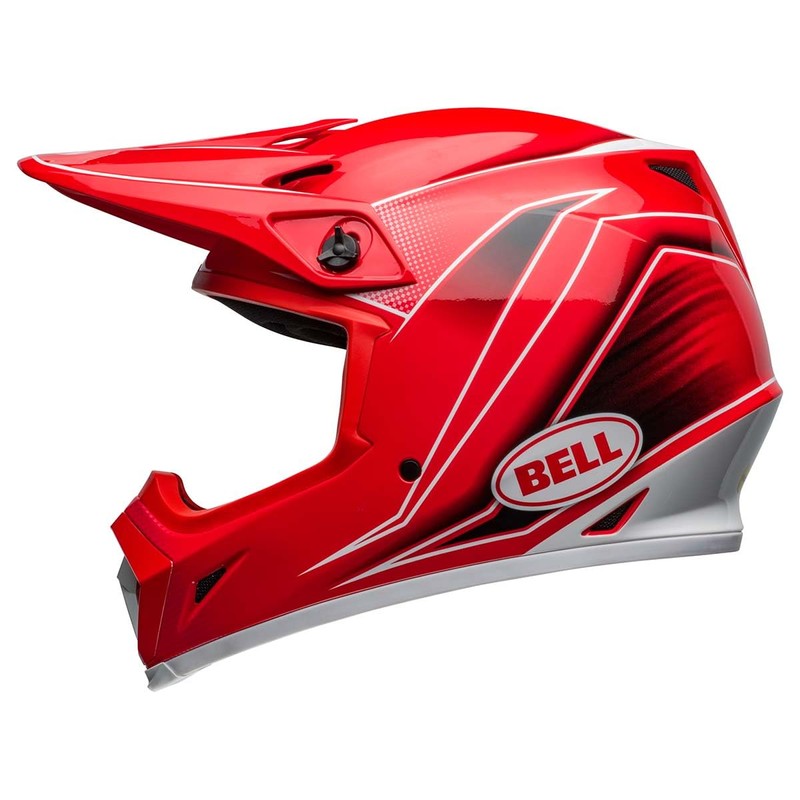 BELL MX-9 MIPS Dirt Helmet (Zone Gloss Red - Small)