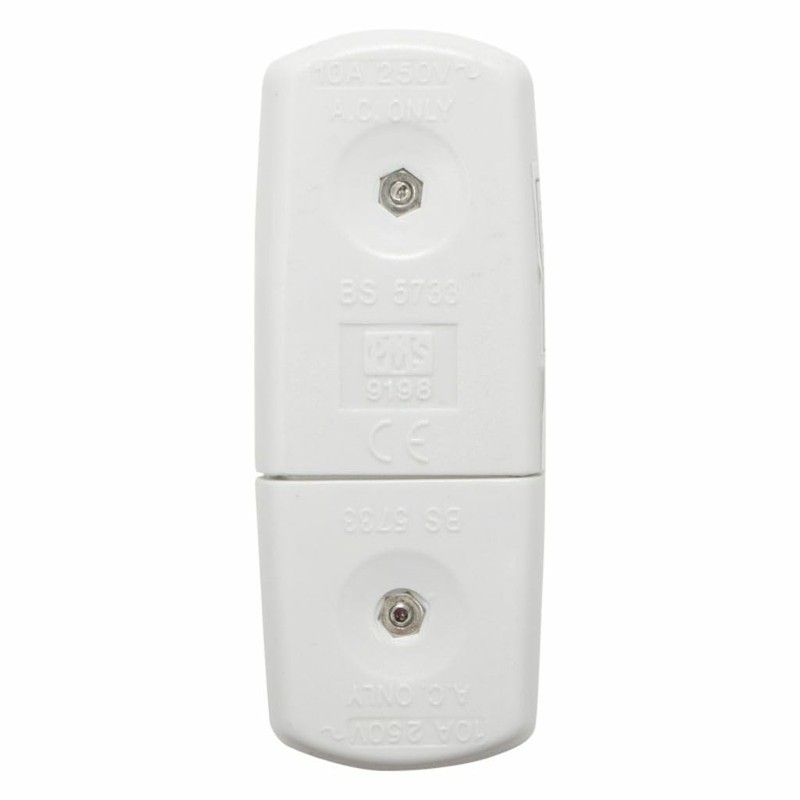 10amp 250v 3 PIN MAINS ELECTRICAL FLEX PLUG CABLE JOINER