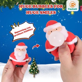 3 Pack Christmas Squishies Toys, Slow Rising Squishies Toys ,Snowman, Santa Claus, Elk,Christmas Squeeze spit Bubble Toys for Kids Boys Girls Toddlers Christmas Stocking Stuffers Party Favors Gifts