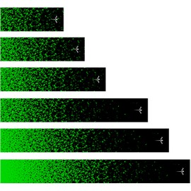 White Water Archery Non-Laminated Green Spray Paint Fade Arrow Wraps 15 Pc Pack Choose Length Width (4, 1)