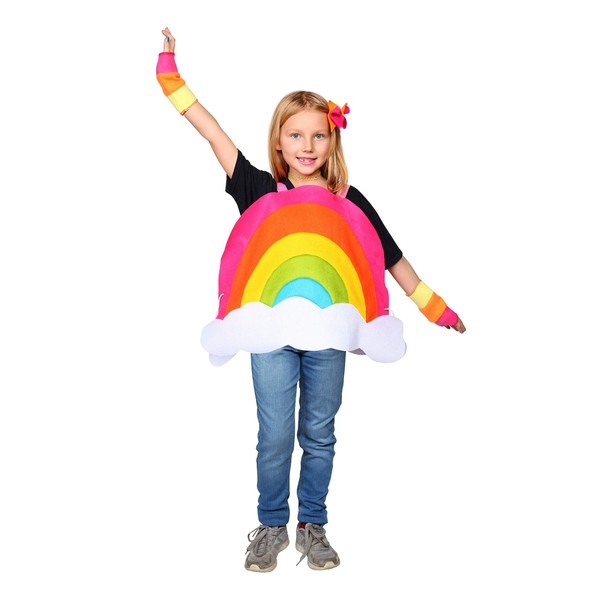 Dress Up America Rainbow Costume - Cute, Fun, Rainbow Costume for Kids (Medium 8-10/Large)