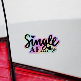 Holographic Decal Stickers of Single Af Premium Waterproof Vinyl Decal Stickers for Laptop Phone Accessory Helmet Car Window Mug Tuber Cup Door Wall Decoration NVCVER3g85440HO