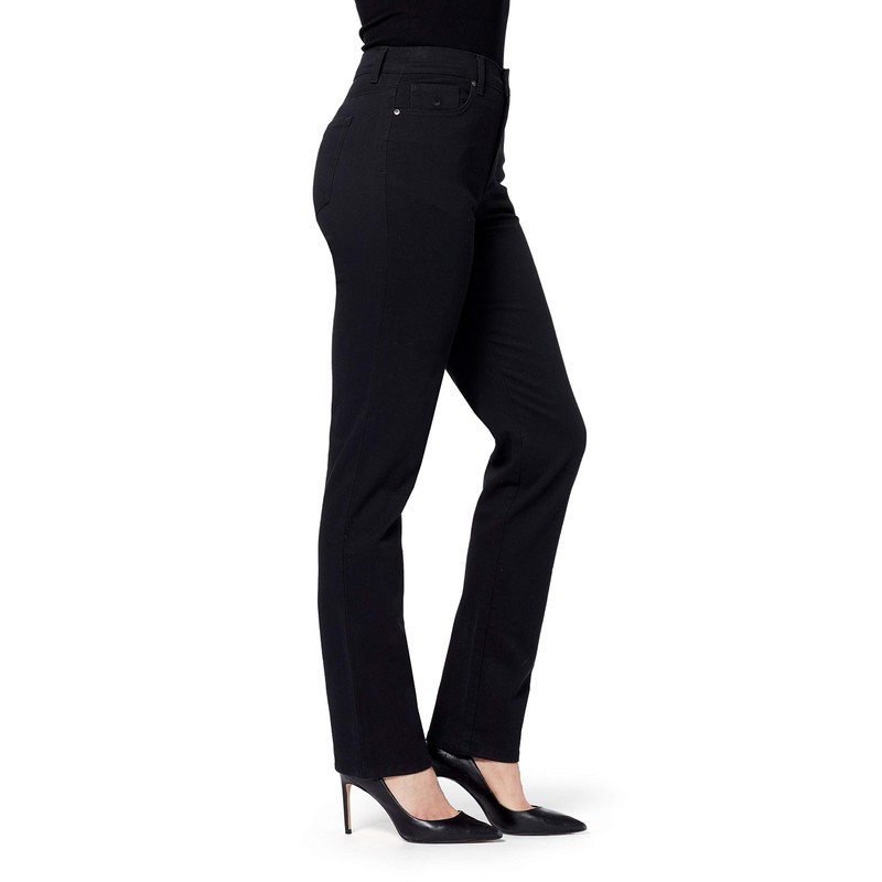 Gloria Vanderbilt womens Amanda Classic High Rise Tapered Jean, Black,