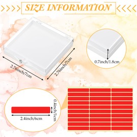 Landhoow 15 Pcs Press On Nail Boxes Nail Display Case 30 Pcs Adhesive Double Sided Tape Press On Nail Packaging Artificial Press On Nail Container Acrylic Storage Organizer for Nail Packaging(White)