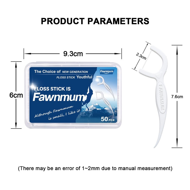 Fawnmum 200-Count Dental Floss Picks for Family - Strong &