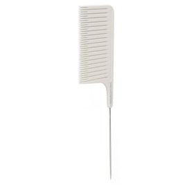 Pewter Styling Comb for Balayage, Babylight, and Highlighting with Ergonomic Design, Safe Use, and Premium Material (White)