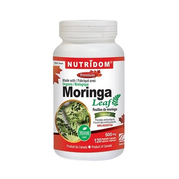 Nutridom Moringa Leaf Organic 500mg 120 Veggie Caps