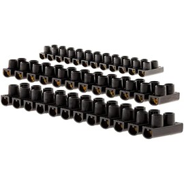 Lot 5 barrettes 3 x 6 mm² + 2 x 10 mm² black