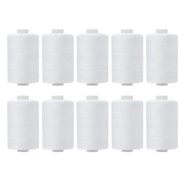 HYFTHOME 10 Spools All Purpose Sewing Thread 1000 Yards, Bobbin Polyester Thread for Sewing,Threads for Sewing Machine, Sewing Machine Supplies for Beginners, Hand Stitching, Quilting