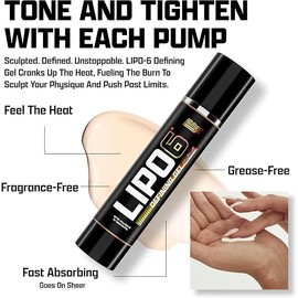 Nutrex Lipo 6 Gel Reductor + Cinturón Reafirmante | Quemador de Grasa con Efecto Calor | Tonifica Abdomen, Brazos y Piernas | Talla Única | Para Mujer y Hombre