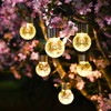 SOLPEX Hanging Solar Lights Outdoor, 8 Pack Decorative Cracked Glass