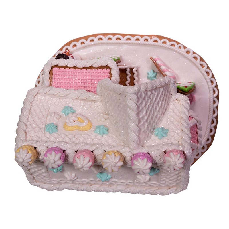 Kurt S. Adler 9-Inch LED Lights Gingerbread House, Multi