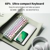 EWEADN G61 Typewriter Keyboard Wireless Mechanical Keyboard, 60% Mini Typewriter