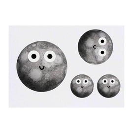 Azeeda 4 x 'Glücklicher Planet' Temporäre Tattoos - Wasserfest, Hautfreundlich & Ungiftig · Transfers in Verschiedenen Größen (TO00072762)