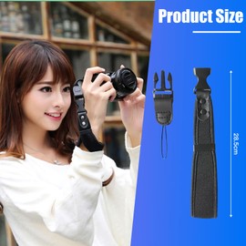Lotbun Camera Wrist Strap with Quick Release, Microfibre Wrist Strap for Various Wrists, Ultralight for DSLR SLR, black