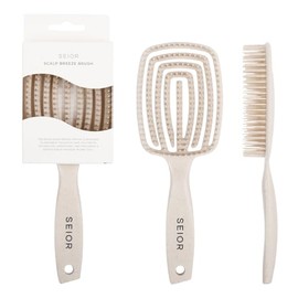 SEIOR Cepillo Scalp Breeze | Cepillo Flexible Y Ventilado Para Desenredar El Cabello Húmedo Y Seco | Masaje Suave Del Cuero Cabelludo | Diseño Con Men