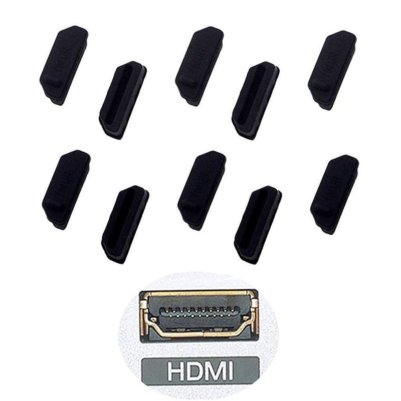 Silicone 10Pcs HDMI Anti-Dust Cover Plugs Protector Stopper Cap for