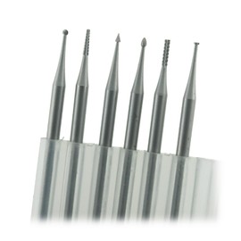 Luo ke 6 Pcs 3/32 Inch Shank Tungsten Steel Engraving Router Bits, Olive Amber Carving Drill Bits for Rotary Tool ( Head Size: 1.0mm)