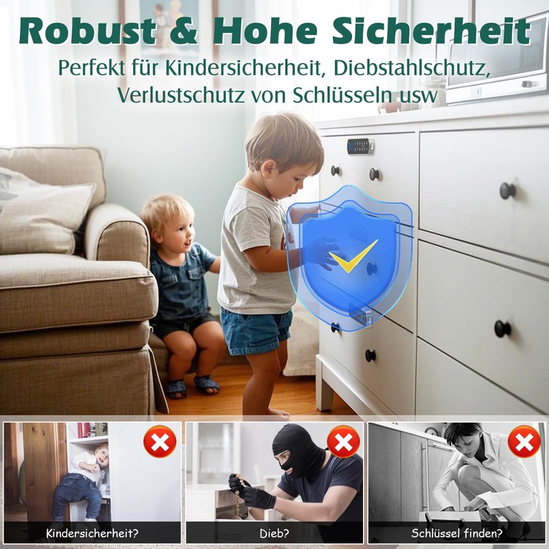 Eseesmart RFID Fingerprint Smart Lock, No Drilling Digital Electronic Biometric