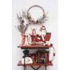 GALLERIE II Santa and Owl Figurine Red
