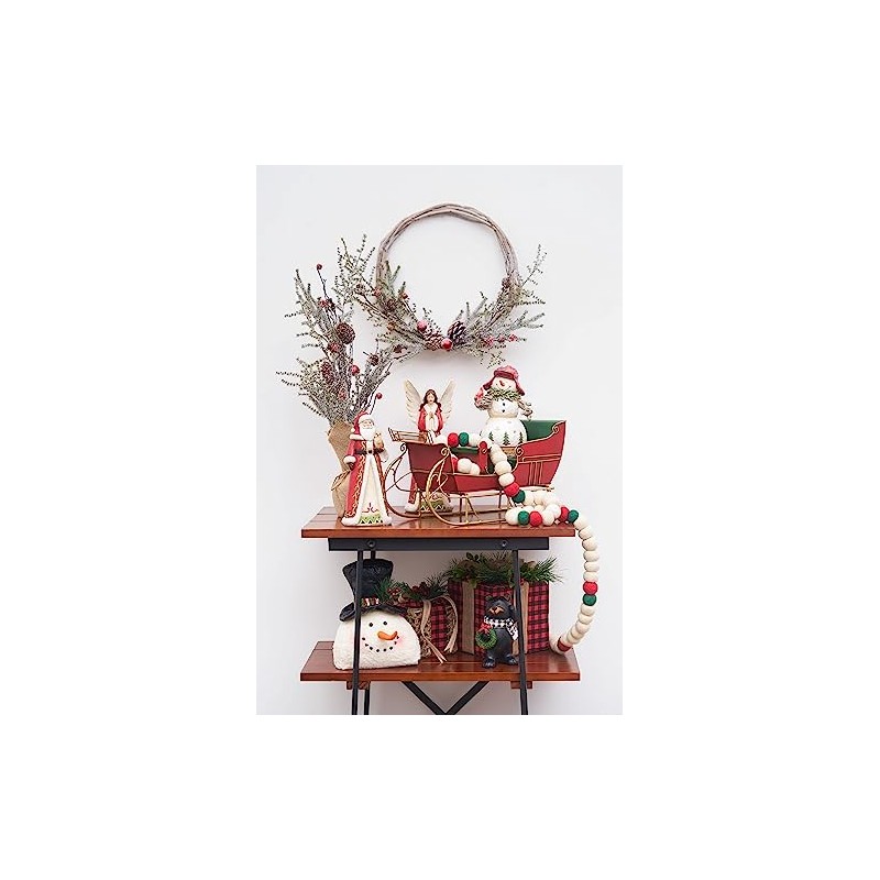 GALLERIE II Santa and Owl Figurine Red