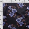 oneOone Velvet Blue Fabric Dotted Floral Sewing Fabric by The