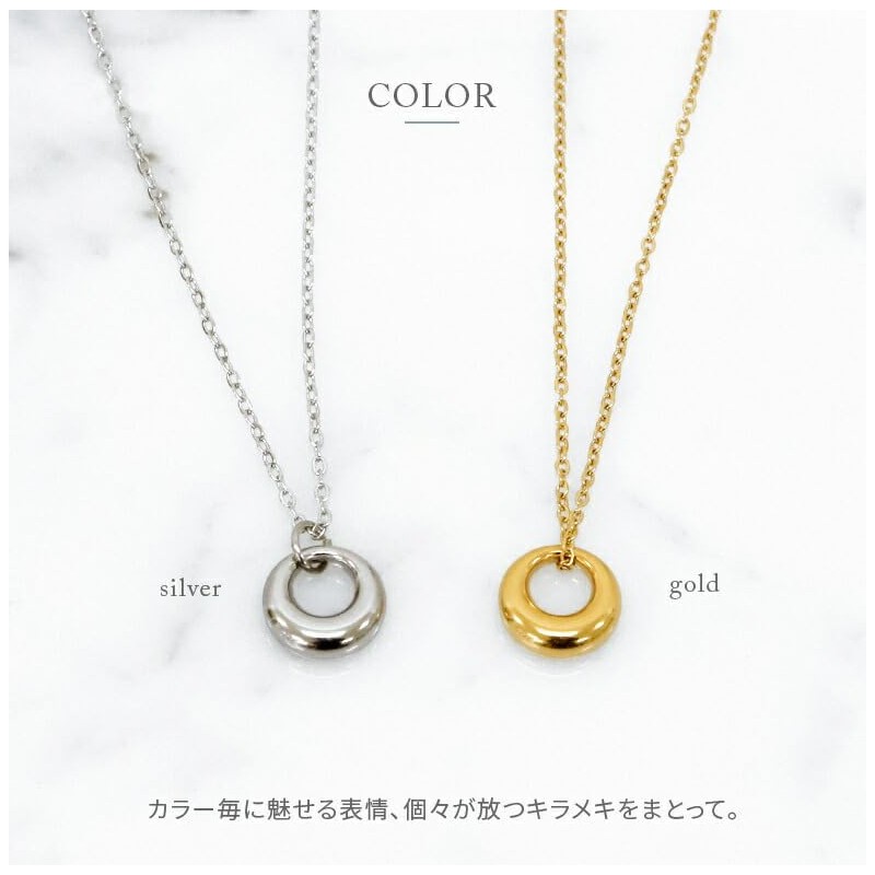 mico.lor Stainless Steel Necklace (181), Women's, Surgical Stainless Steel, 316L,