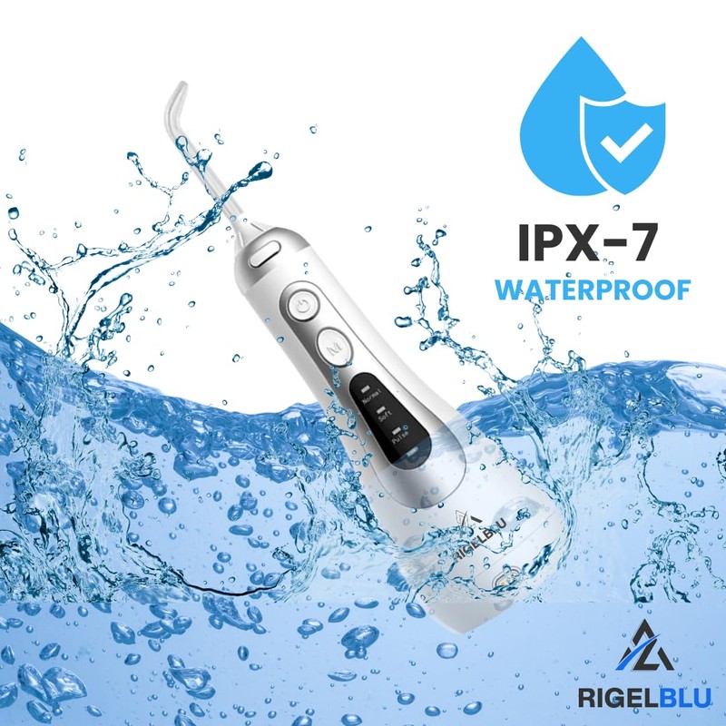 RIGELBLU Cordless Nasal Irrigator Electric Sinus Rinse Kit with 3