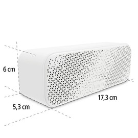 Hama | Portable Bluetooth Speaker (Wireless Speaker, IPX4, 8W Power, 10 Hours Music, Fast Charge, 2500 mAh) White