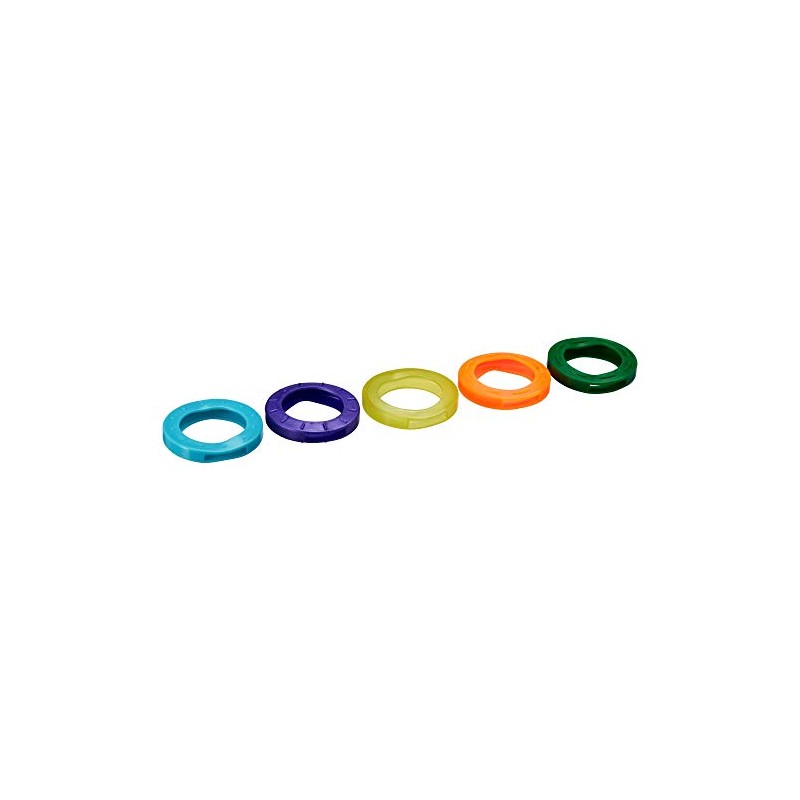 Identification Rings Round Pack of 5 Assorted Colours