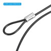 PATIKIL 4pcs 30cm Safety Cable Lock Stainless Steel 2mm Diameter