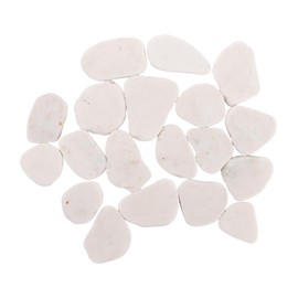 ZOFUN 20 Pcs Painting Stones, 5-8 cm White Pebbles for Painting, Smooth White Stones Easy to Paint, Natural Rock Painting Kit for DIY Craft School Kindness Project