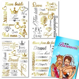 All For Bachelorette Party Bride and Bride Tribe Temporary Tattoos