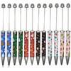 Maydahui 12 PCS Christmas Beadable Ballpoint Pens Retractable Bead Pen