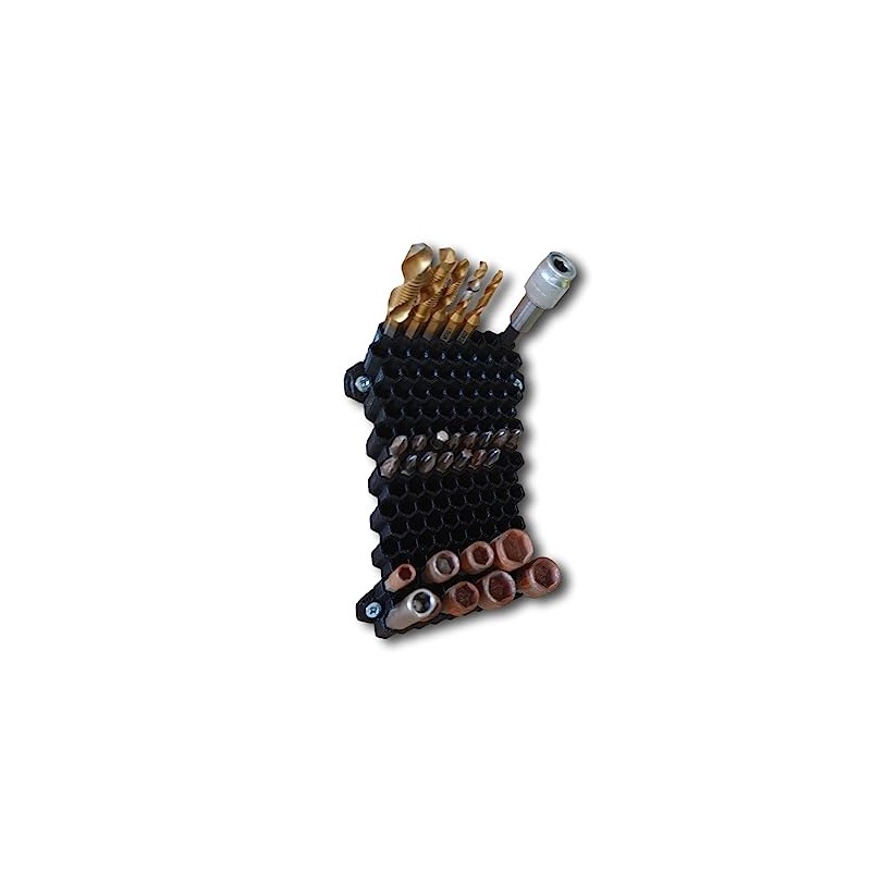 Hex Bit Wall Holder Storage 1/4" 136 Spaces