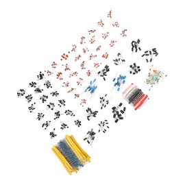 1400 Pcs Set Metal Film Resistor Ceramic Capacitor Transistor LED Diode Kit DIY Electronic Components for Radio Equipment