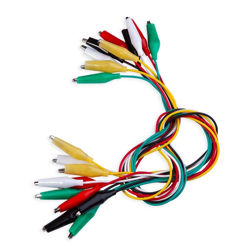 YFFSFDC 5 Colors 30pcs Tester Wire 50cm Alligator Clip Double