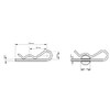 6mm R Clip Single Type AN 75 Retaining Pin Spring