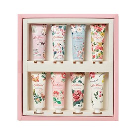 Cath Kidston Hand Cream Gift Sets For Women Luxury moisturiser Vegan Shea Butter 8 x 30ml in 2 Colours - Pink Border
