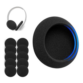 Voarmaks Universal Foam Ear Pads Cushion 80mm,3.15", 5Pairs Premium 4-5mm Thickness High Density Foam Headphone Earpads for Music, Gaming, Office & Call Center Headsets