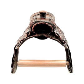 Western Style Saddle Design Toilet Paper Holder – Decorative Rustic Bathroom Décor, Space-Saving Wall-Mount for Large Rolls, Ideal Gift for Horse Lovers and Country Home Enthusiasts