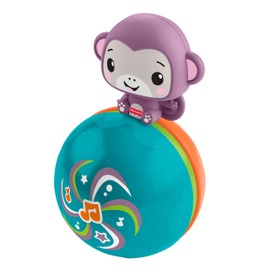 Fisher-Price - Scimmietta Musicale Equilibrista, Palla Musicale con Suoni e Movimento oscillante da lanciare ed inseguire, per muoversi ed Imparare a Gattonare, 9+ Mesi, JLB95