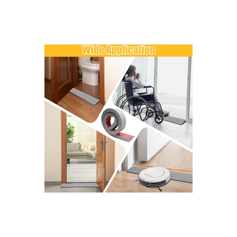 Threshold Ramp 100 x 6.5 x 1 cm, PVC Wheelchair
