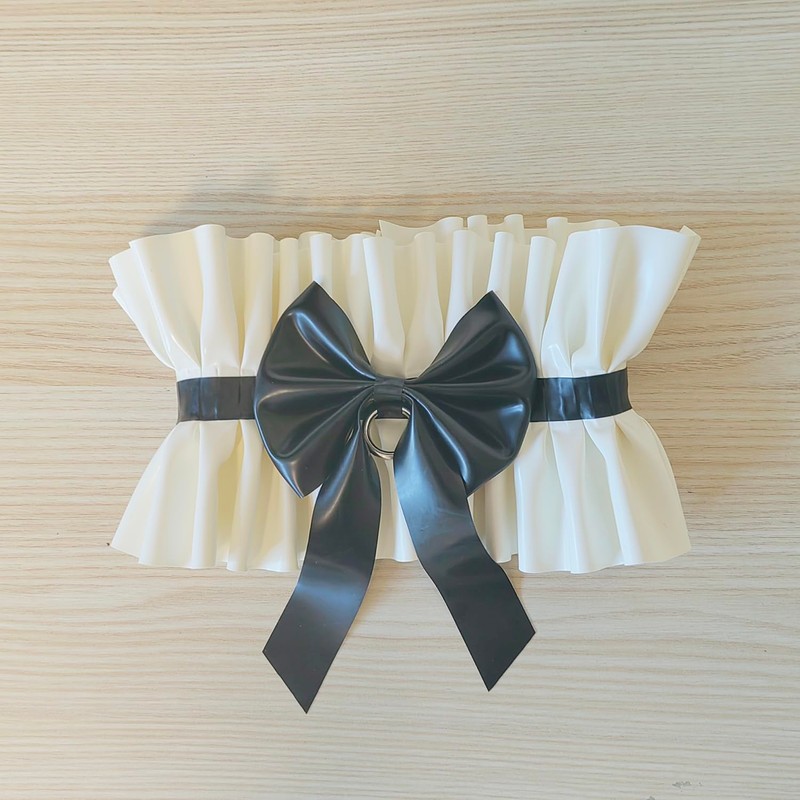 GREEFEI Latex Lace Collar Ruffle Collar, Latex Lace Decorative Pleated